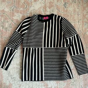 Striped Black and White Women's Sweater
